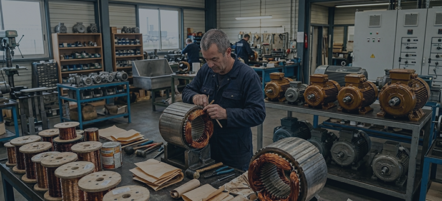 technicien rebobinage moteur électrique atelier Bas-Rhin réparation bobinage moteur