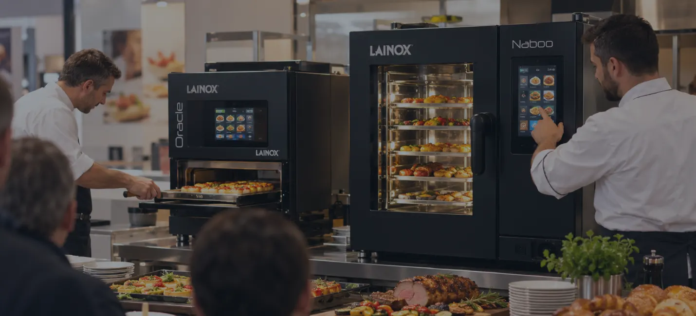 Four mixte Lainox NABOO en cuisson lors d'une démonstration pour les professionnels du Bas-Rhin